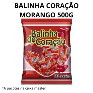 BALINHA CORACAO MORANGO 500GR