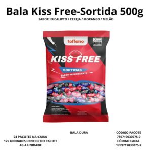 BALA KISS FREE SORTIDA 500GR