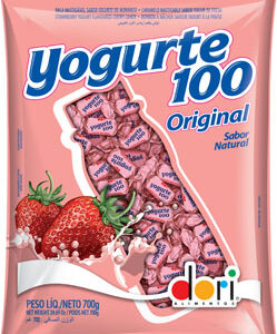 BALA YOGURTE 100 MORANGO 600GR