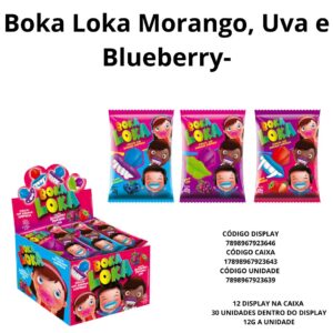 DIPLOKO BOKA LOKA MORANGO, UVA E BLUEBERRY DP 360GR